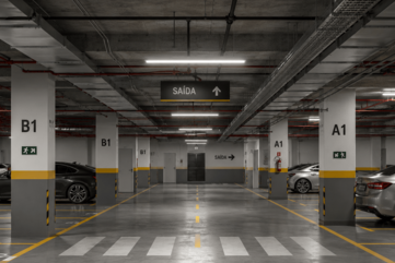 Exaustão de garagem comercial
